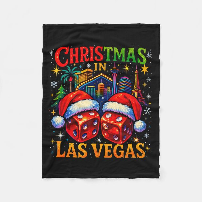 Couverture Polaire Christmas In Las Vegas Funny Holiday Design Long S (Devant)