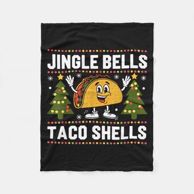 Couverture Polaire Christmas Jingle Bells Taco Shells Funny Xmas Taco (Devant)