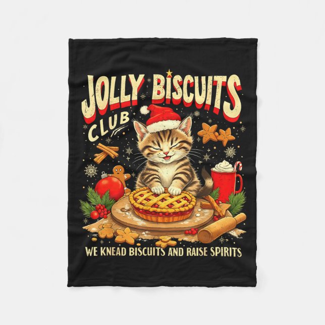 Couverture Polaire Christmas Jolly Biscuits Club Cute Cat Lovers Baki (Devant)