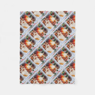 Couverture Polaire Christmas Kitten