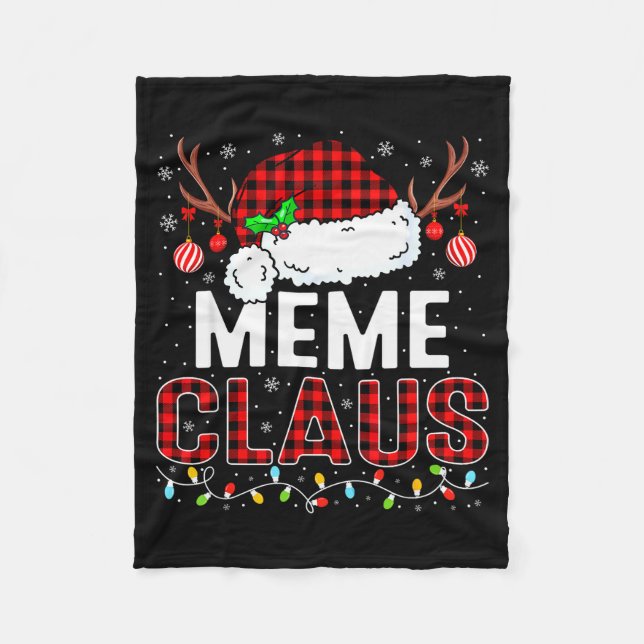 Couverture Polaire Christmas Lights Meme Claus Family Matching Xmas P (Devant)