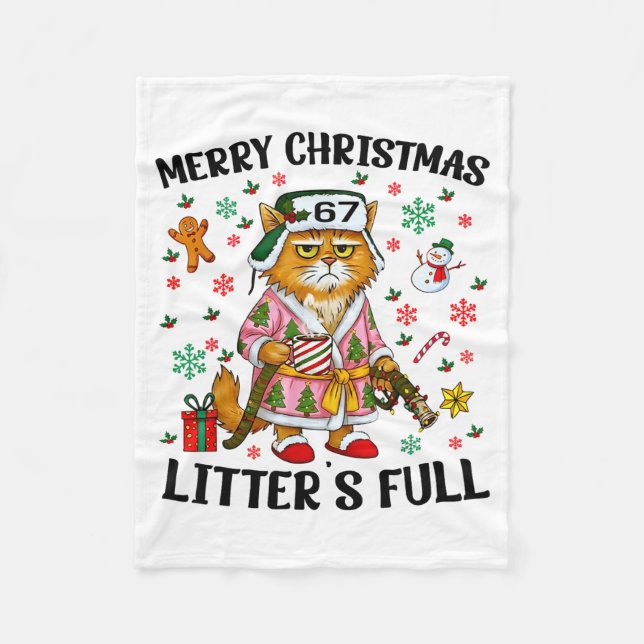 Couverture Polaire Christmas Litter’s Full 67 Xmas Funny Kitty Gift C (Devant)
