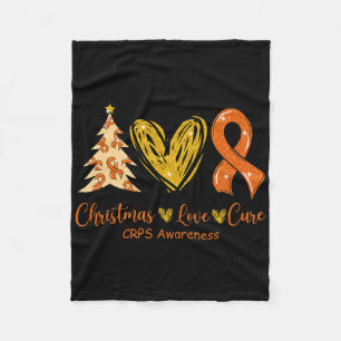 Couverture Polaire Christmas Love Cure Orange Ribbon Crps Sensibilisa