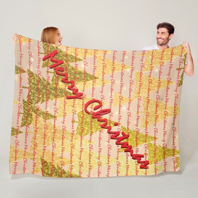 Couverture Polaire Christmas Luxury Christmas Trees Festive (En situation)