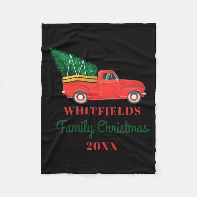 Couverture Polaire Christmas Matching Family Reunion Red Truck  (Devant)