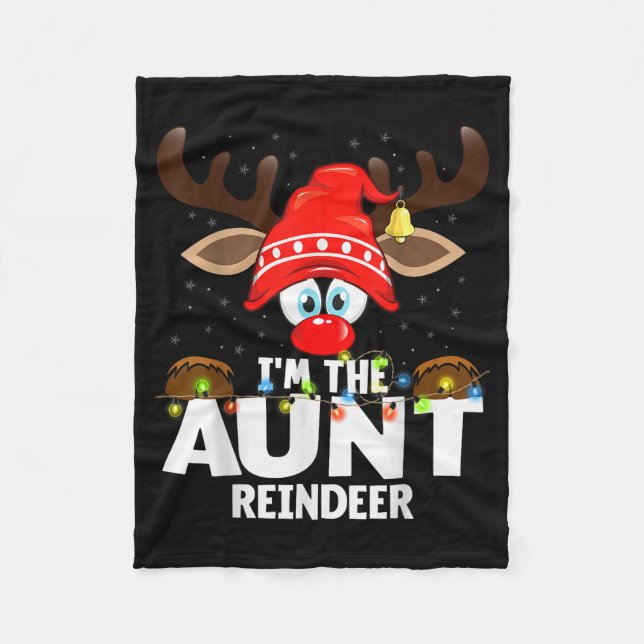 Couverture Polaire Christmas Matching I'm The Aunt Reindeer  (Devant)