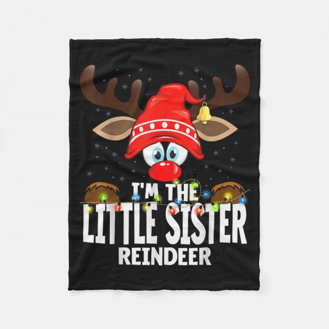 Couverture Polaire Christmas Matching I'm The Little Sister Reindeer  (Devant)