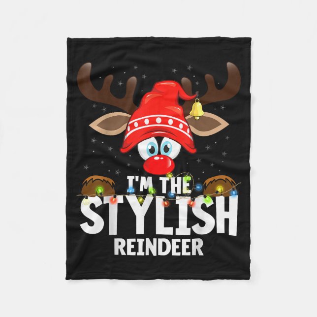 Couverture Polaire Christmas Matching I'm The Stylish Reindeer  (Devant)