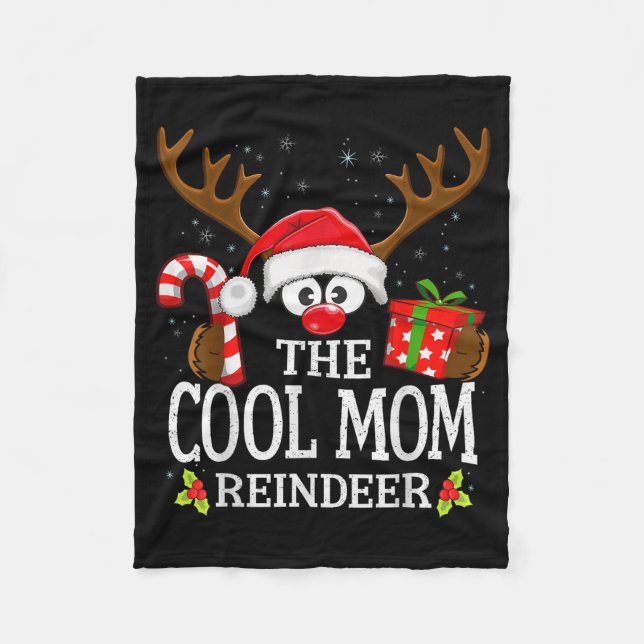 Couverture Polaire Christmas Matching The Cool Mom Reindeer Family  (Devant)