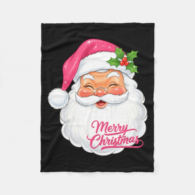 Couverture Polaire Christmas Merry Christmas Santa Face Jolly Santa C (Devant)