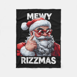 Couverture Polaire Christmas Mewy Rizzmas Funny Santa Mewing Joke Riz