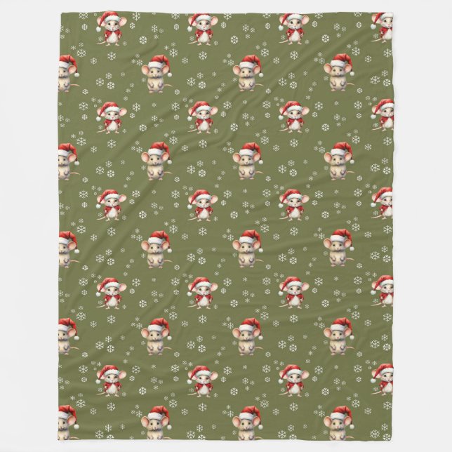 COUVERTURE POLAIRE CHRISTMAS MICE (Devant)