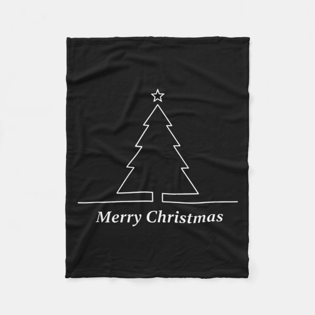 Couverture Polaire Christmas Minimal Merry Christmas Xmas Holiday  (Devant)