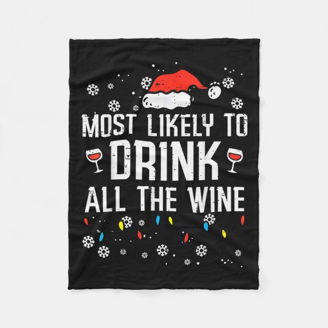 Couverture Polaire Christmas Most Likely Funny Xmas Family Women Adul (Devant)