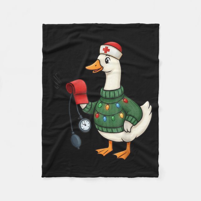 Couverture Polaire Christmas Nurse, Nurse Life, Cuff em Goose Christm (Devant)