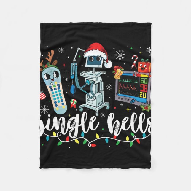 Couverture Polaire Christmas Nurse Shirt Jingle Bells Nurse Er Icu Ni (Devant)