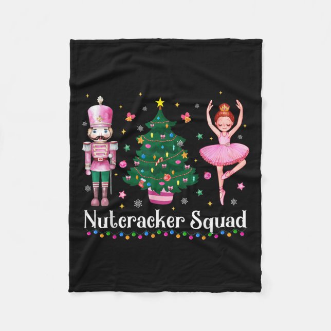 Couverture Polaire Christmas Nutcracker Squad Ballet Dance Women Kids (Devant)