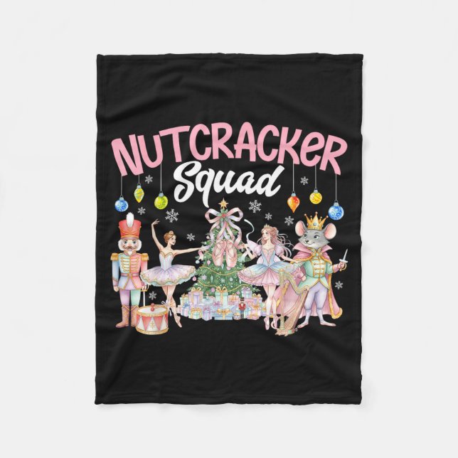 Couverture Polaire Christmas Nutcracker Squad Ballet Family Matching  (Devant)