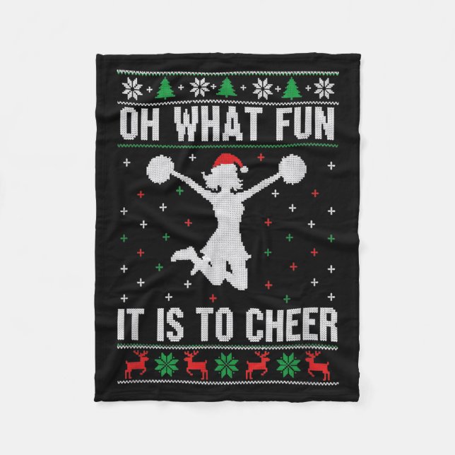 Couverture Polaire Christmas Oh What Fun It Is To Cheer - Cheerleadin (Devant)