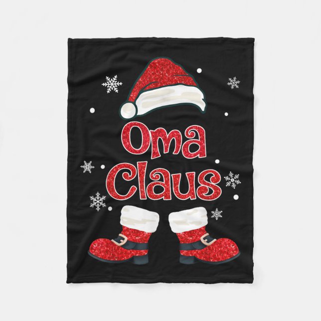Couverture Polaire Christmas Oma Claus Grandmother Aunt Mother Daught (Devant)