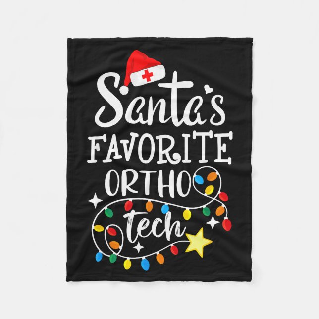 Couverture Polaire Christmas Orthopedic Technician Santa's Favorite O (Devant)