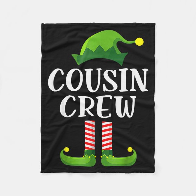 Couverture Polaire Christmas Pajama Cousin Crew Funny Elf Matching Pa (Devant)