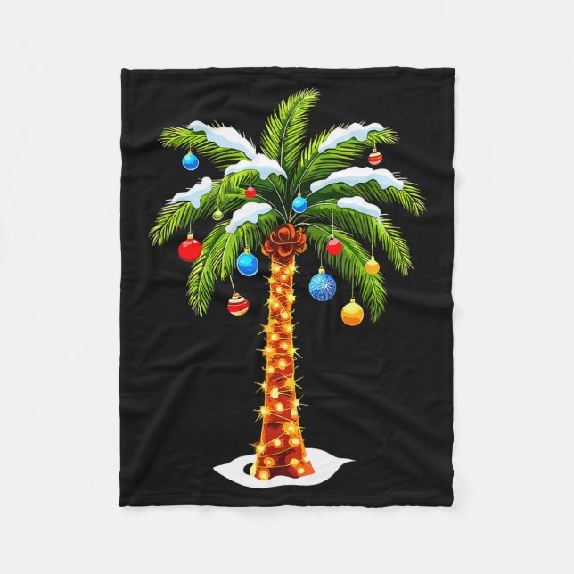 Couverture Polaire Christmas Palm Tree Hawaiian Trocal Xmas  (Devant)