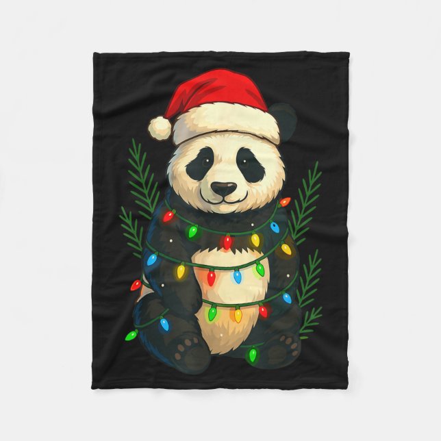 Couverture Polaire Christmas Panda  (Devant)