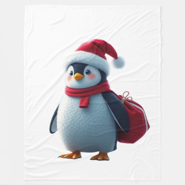 Couverture Polaire Christmas penguin (Devant)