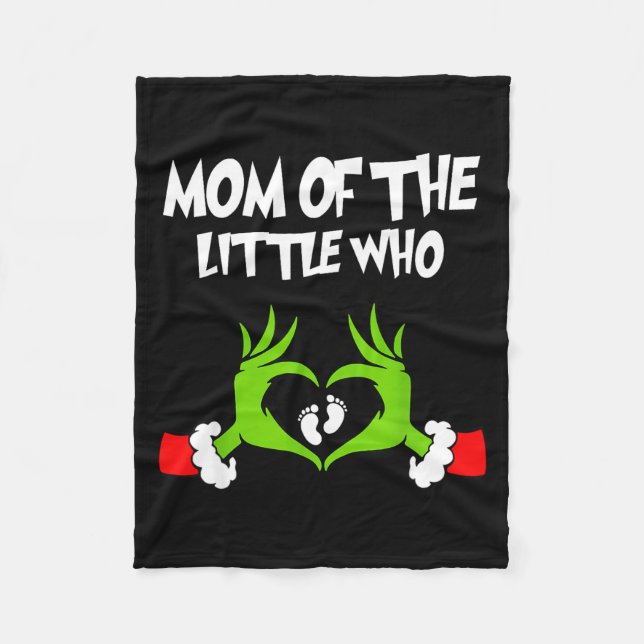 Couverture Polaire Christmas Pregnancy Announcement Funny Mom Of The  (Devant)