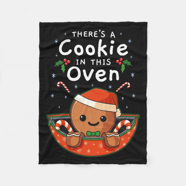 Couverture Polaire Christmas Pregnancy Gingerbread Man Baby Cookie In (Devant)
