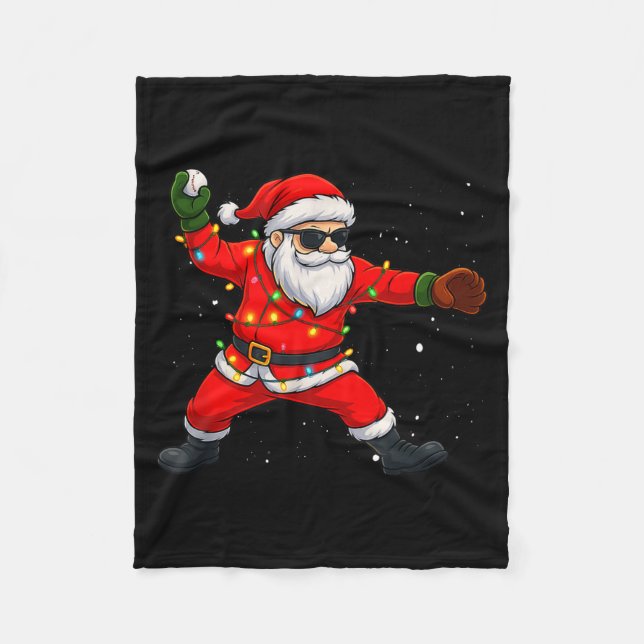 Couverture Polaire Christmas Santa Claus Baseball Tcher Boys Kids Tee (Devant)