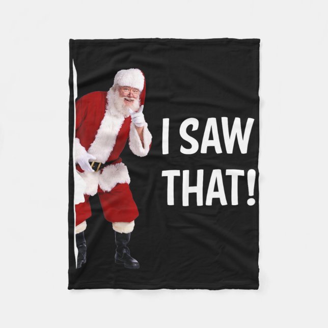 Couverture Polaire Christmas Santa I Saw That Funny Saying Xmas  (Devant)