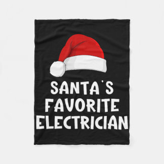 Couverture Polaire Christmas Santa's Favorite Electrician Funny Xmas 