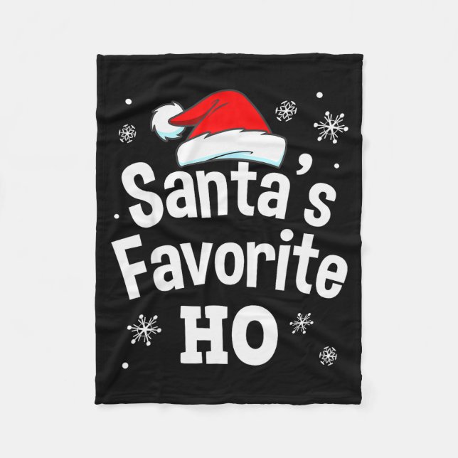 Couverture Polaire Christmas Santa's Favorite Ho Shirt, Adult Naughty (Devant)