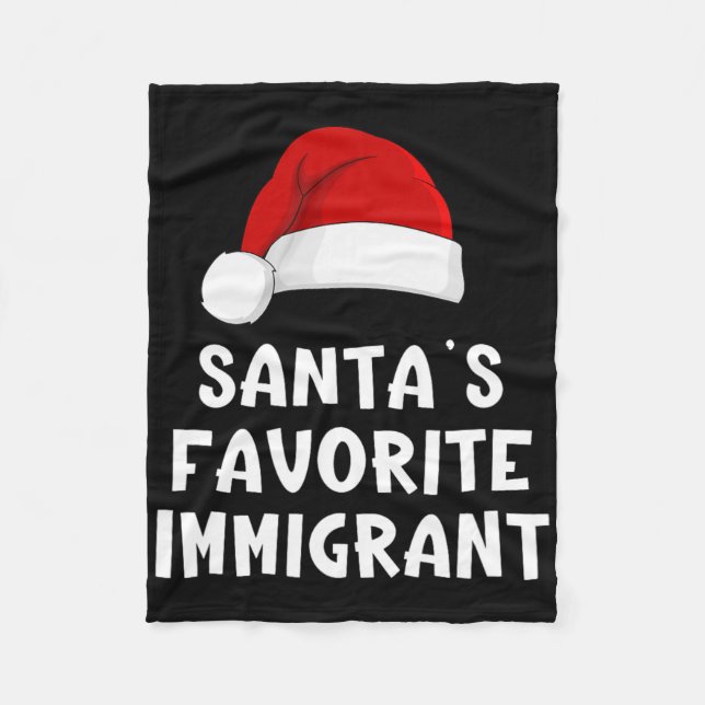 Couverture Polaire Christmas Santa's Favorite Immigrant Funny Xmas Pa (Devant)