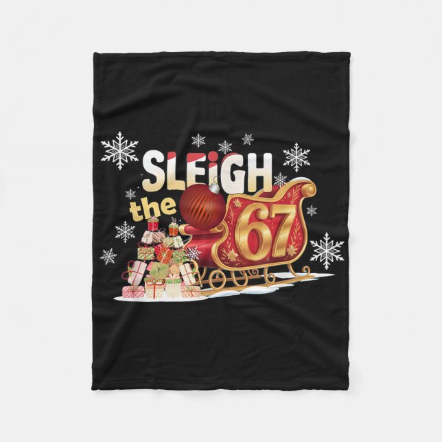 Couverture Polaire Christmas Sleigh Graphic Design Funny 67  (Devant)