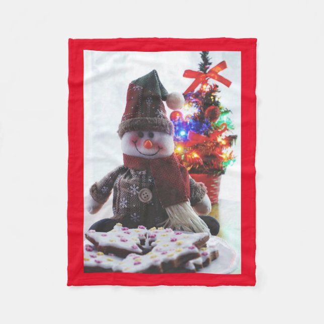 COUVERTURE POLAIRE CHRISTMAS SNOWMAN (Devant)