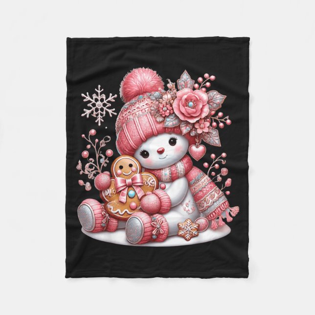 Couverture Polaire Christmas Snowperson  (Devant)