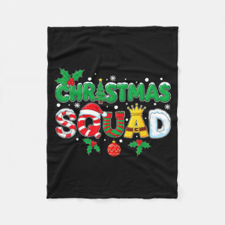 Couverture Polaire Christmas Squad Merry Xmas Family Holiday Snow Elf