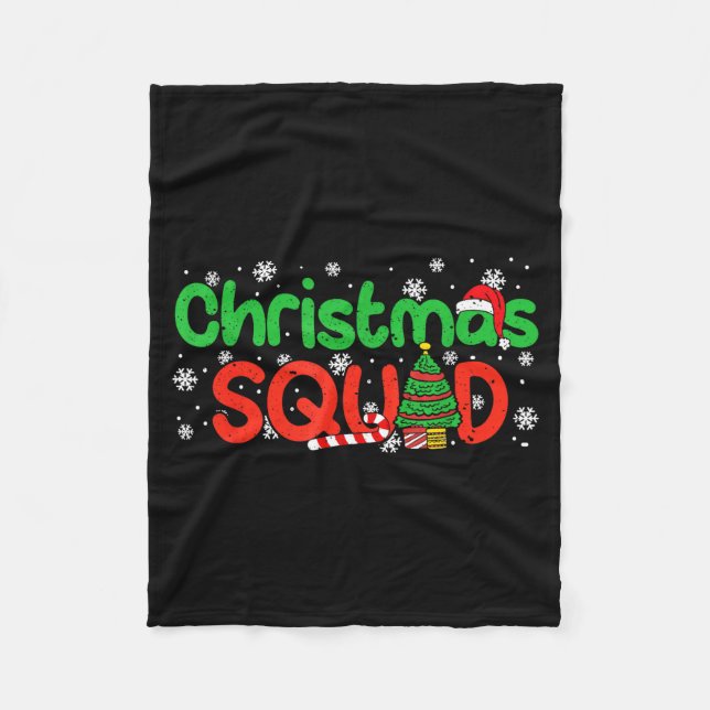 Couverture Polaire Christmas Squad Santa Dabbing Elf Family Matching  (Devant)