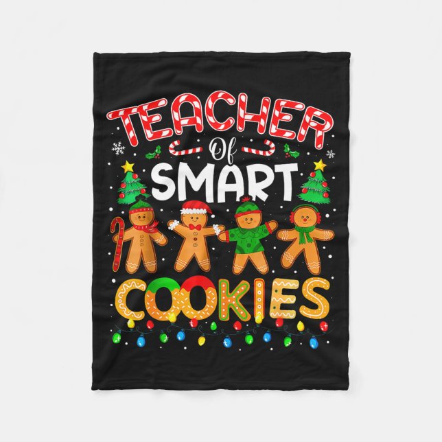 Couverture Polaire Christmas Teacher Of Smart Cookies Funny Cute Ging (Devant)