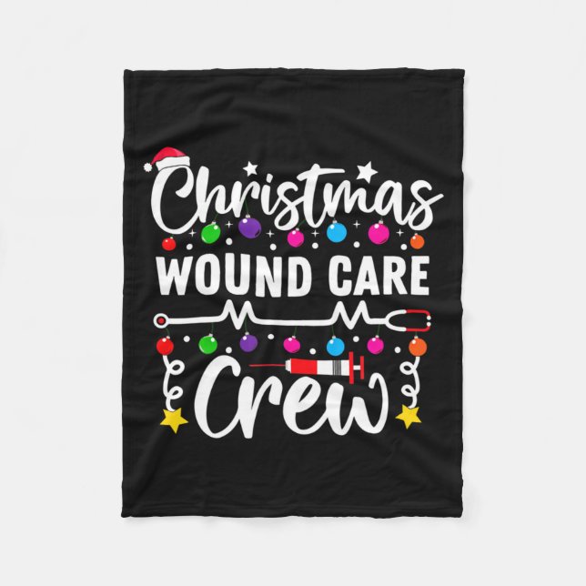 Couverture Polaire Christmas Wound Care Crew Nurse Xmas Nursing Rn Lp (Devant)