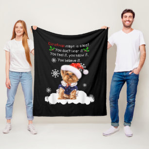 Couverture Polaire Christmas Yorkshire Terrier Funny Yorkie Puppy