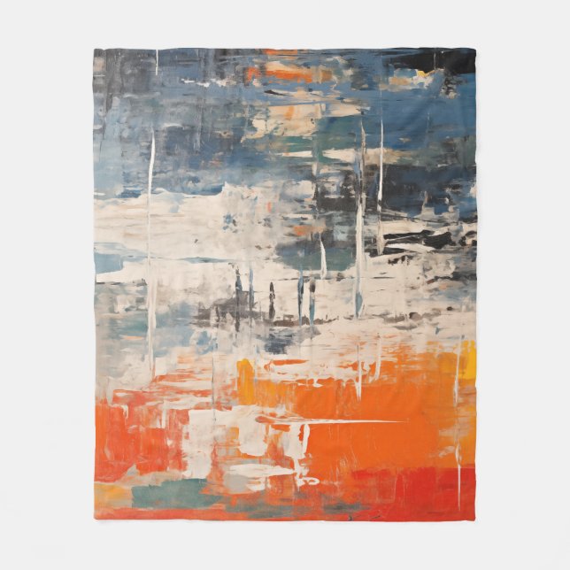 Couverture Polaire Chromatic Crossroads Abstract Digital Painting (Devant)