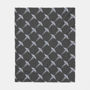 Couverture Polaire Chrome Caduceus Médicale Symbole fibre de carbone