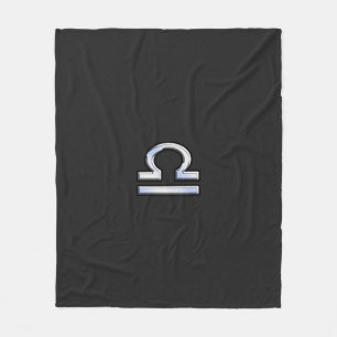 Couverture Polaire Chrome Comme Libra Symbole Zodiac Serpent Décor de