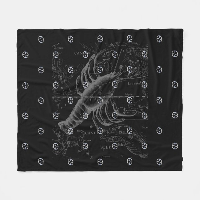 Couverture Polaire Chrome style Cancer Zodiac Sign on Hevelius 1690 (Devant (Horizontal))