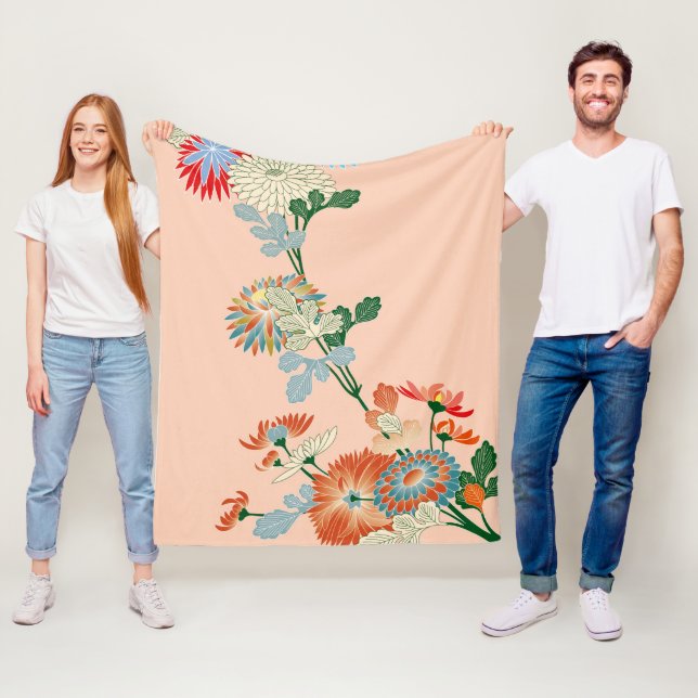 Couverture Polaire Chrysanthemum, Design japonais (En situation)