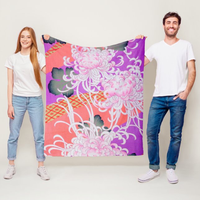 Couverture Polaire Chrysanthemum, Design japonais (En situation)